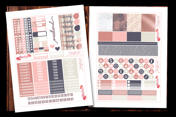 Self Made Happy Planner Kit | PRINTABLE PLANNER STICKERS