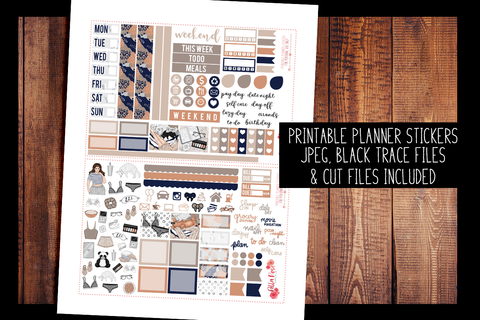 Let’s Stay Home Hobonichi Weeks Kit | PRINTABLE PLANNER STICKERS