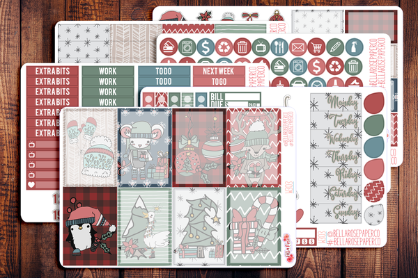 Cartoon Christmas Planner Sticker Kit W303