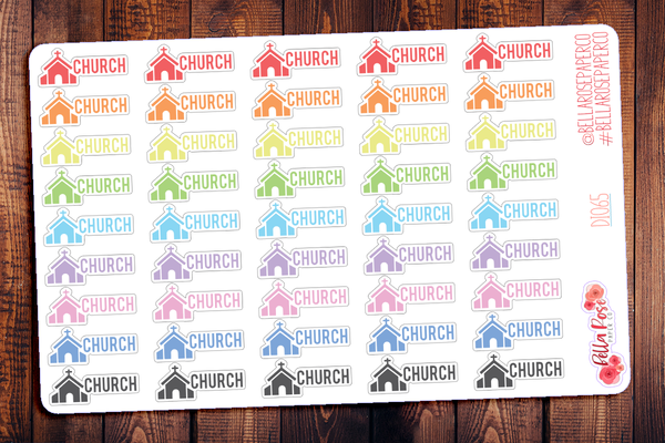 Church Planner Stickers DI065