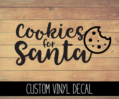 Cookies For Santa Christmas Vinyl Decal