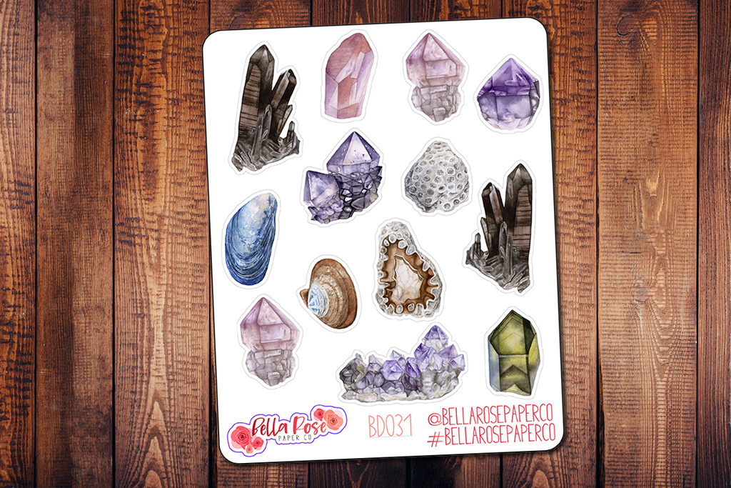 Natural Crystals Planner Stickers BD031