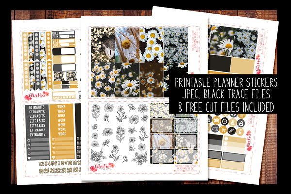 Daisy Photo Happy Planner Kit | PRINTABLE PLANNER STICKERS