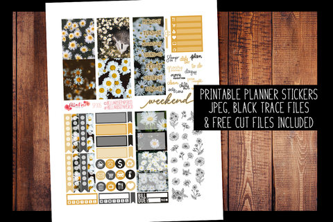 Daisy Photo Mini Planner Kit | PRINTABLE PLANNER STICKERS