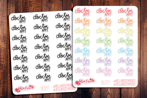 Doctor Appointment Hand Lettering Planner Stickers HL041