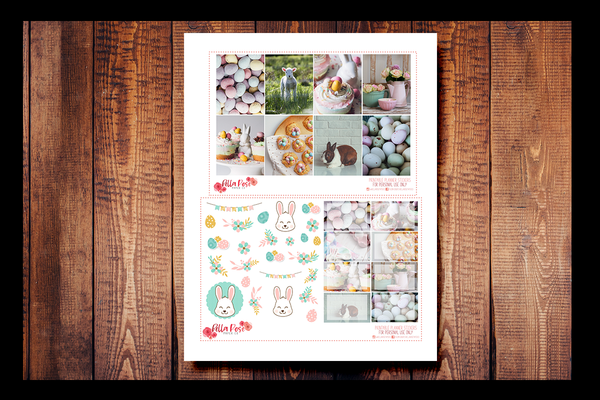Easter Day Photo Planner Kit | PRINTABLE PLANNER STICKERS