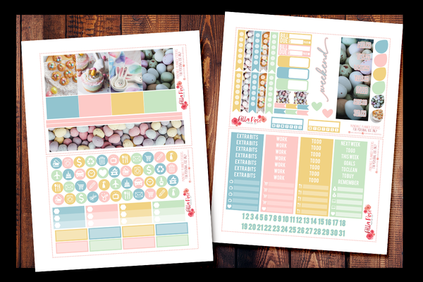 Easter Day Photo Happy Planner Kit | PRINTABLE PLANNER STICKERS