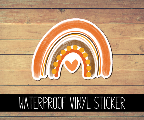 Fall Rainbow Vinyl Waterproof Sticker