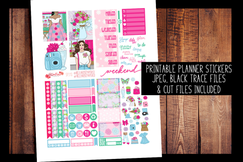 Floral Shop Mini Planner Kit | PRINTABLE PLANNER STICKERS