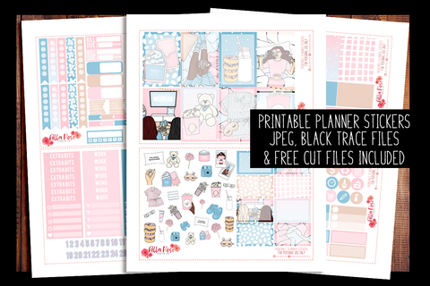 Girls Night Happy Planner Kit | PRINTABLE PLANNER STICKERS