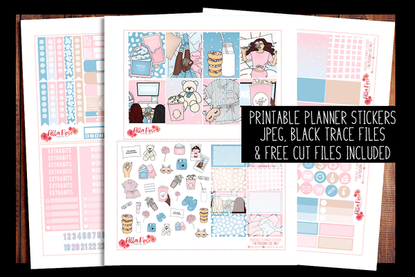 Girls Night Planner Kit | PRINTABLE PLANNER STICKERS