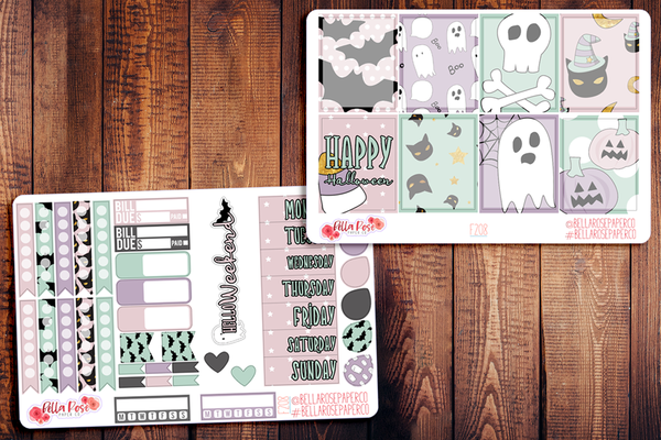 Pastel Halloween Planner Sticker Kit F208