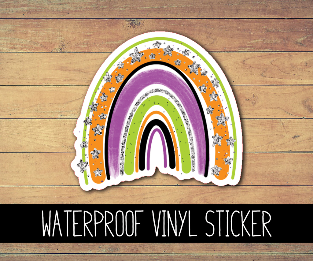 Halloween Boho Rainbow Vinyl Waterproof Sticker