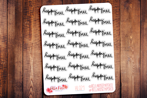 Happy Mail Hand Lettering Planner Stickers HL021