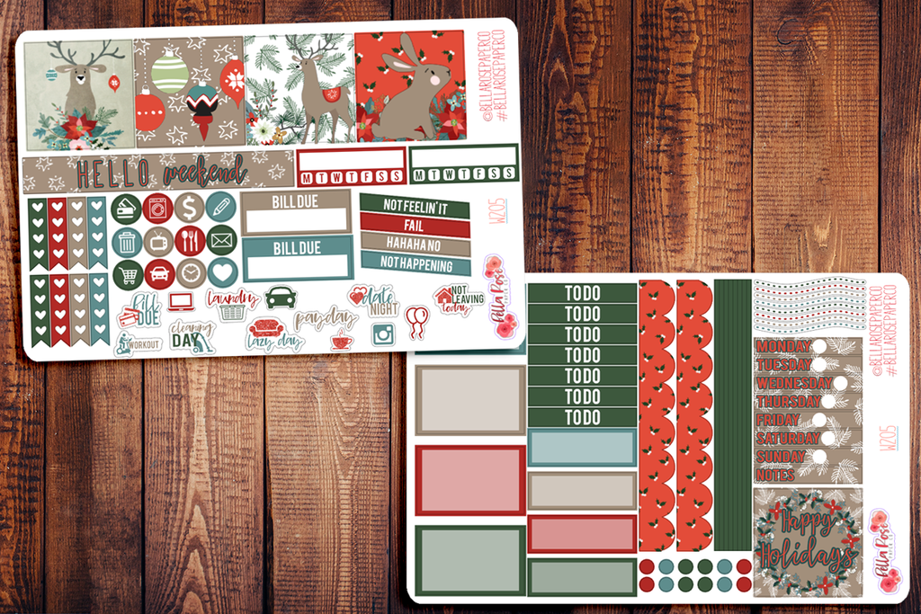 Happy Holidays Mini Happy Planner Sticker Kit W205