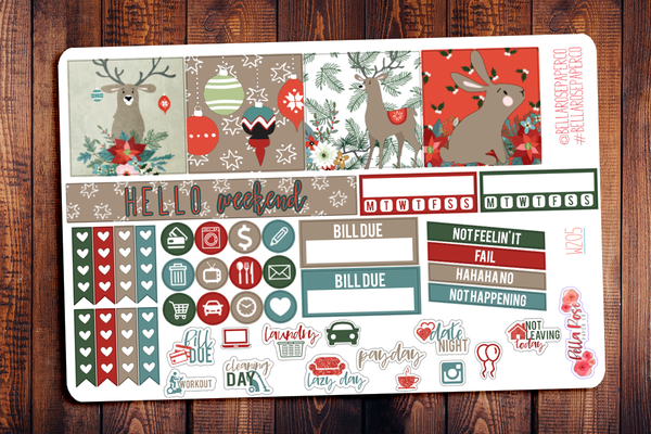 Happy Holidays Mini Happy Planner Sticker Kit W205