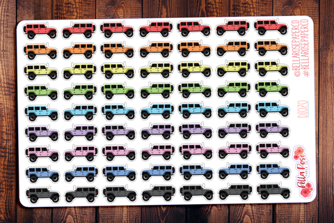 Jeep Wrangler Planner Stickers DI070