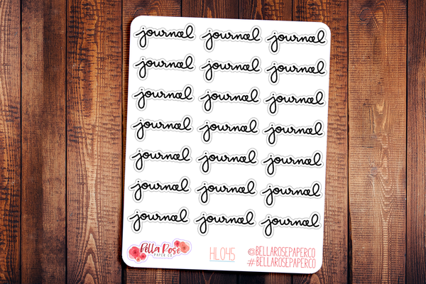 Journal Hand Lettering Planner Stickers HL045