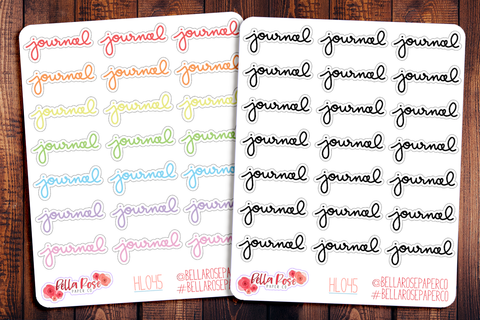 Journal Hand Lettering Planner Stickers HL045