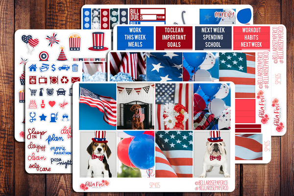 4th Of July Photo Planner Sticker Kit SP405