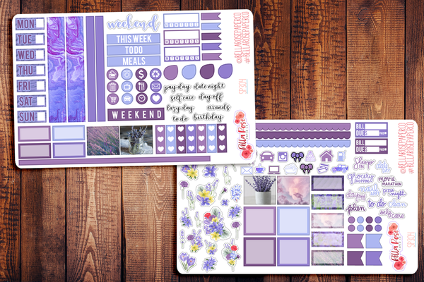 Lavender Photo Hobonichi Weeks Sticker Kit SP304