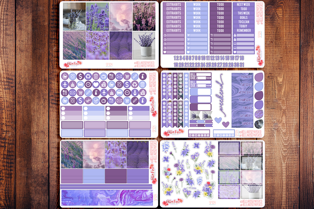 Lavender Photo Planner Sticker Kit SP304