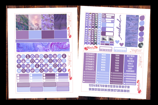 Lavender Photo Happy Planner Kit | PRINTABLE PLANNER STICKERS