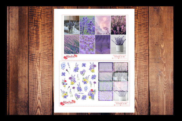 Lavender Photo Planner Kit | PRINTABLE PLANNER STICKERS