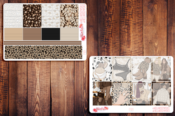 Leopard Love Planner Sticker Kit F404