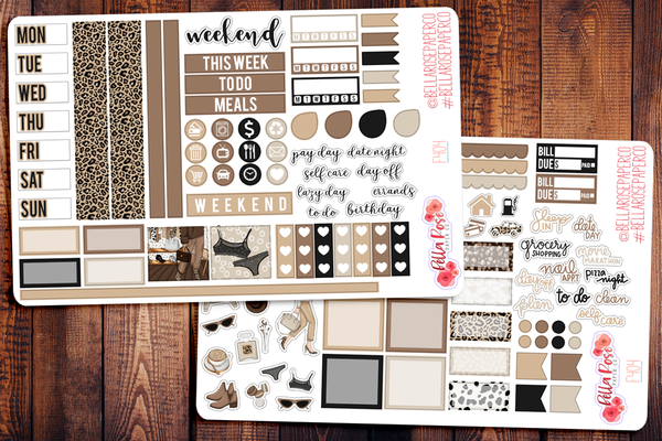 Leopard Love Hobonichi Weeks Sticker Kit F404