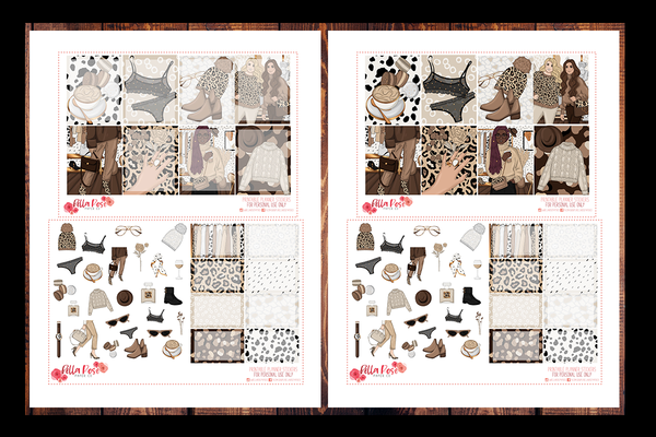 Leopard Love Planner Kit | PRINTABLE PLANNER STICKERS