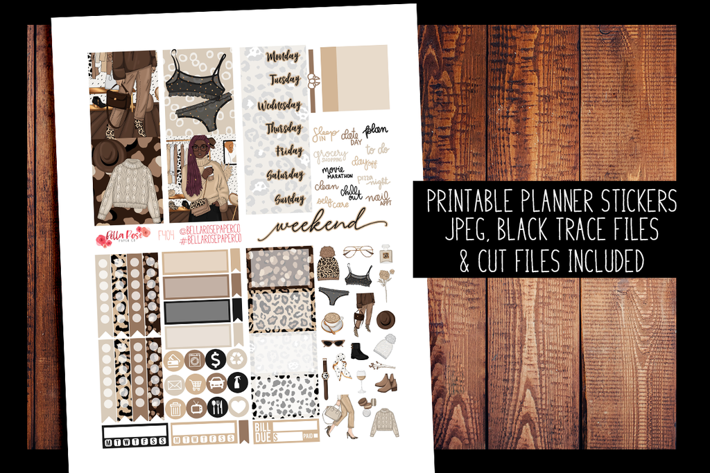 Leopard Love Mini Planner Kit | PRINTABLE PLANNER STICKERS