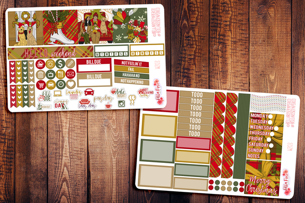 Merry Christmas Mini Happy Planner Sticker Kit W203