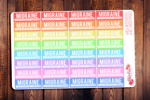 Migraine Tracker Planner Stickers B025