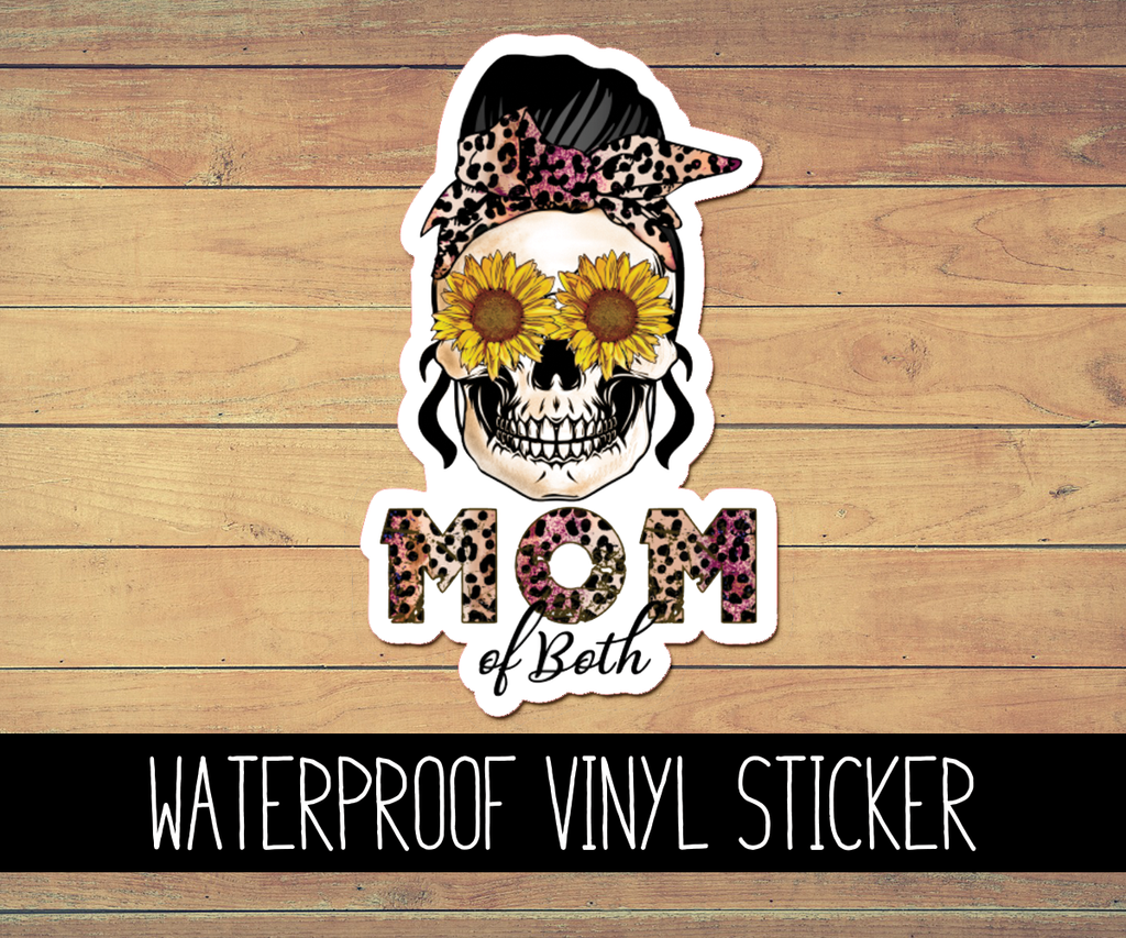 Mom of Both Vinyl Waterproof Sticker