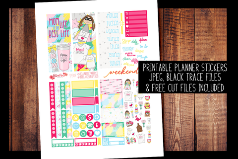 Mom Life Mini Planner Kit | PRINTABLE PLANNER STICKERS