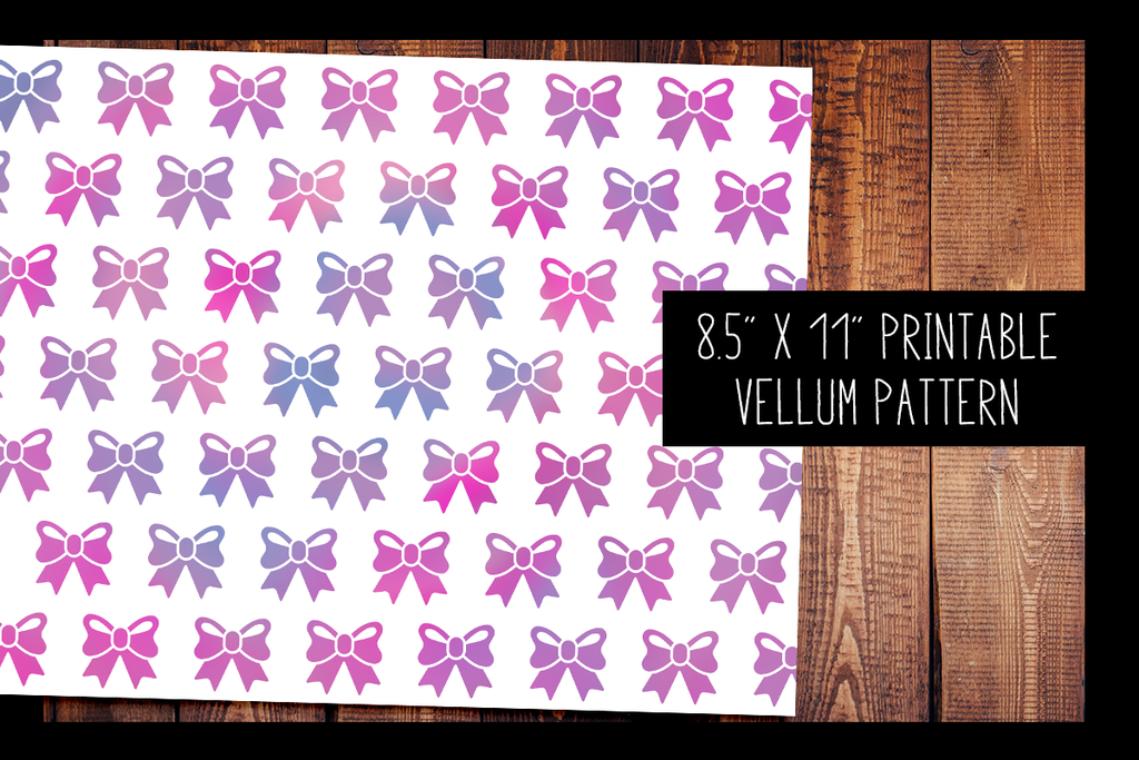 Pastel Bow Vellum | PRINTABLE VELLUM PATTERN