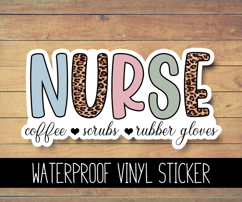 Nurse Leopard Vinyl Waterproof Sticker