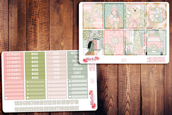 Pastel Holidays Planner Sticker Kit W201