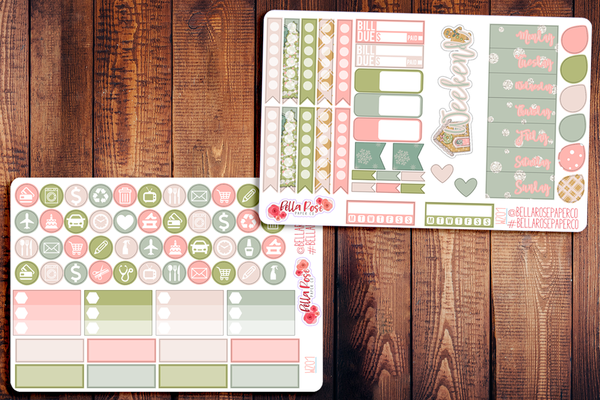 Pastel Holidays Planner Sticker Kit W201