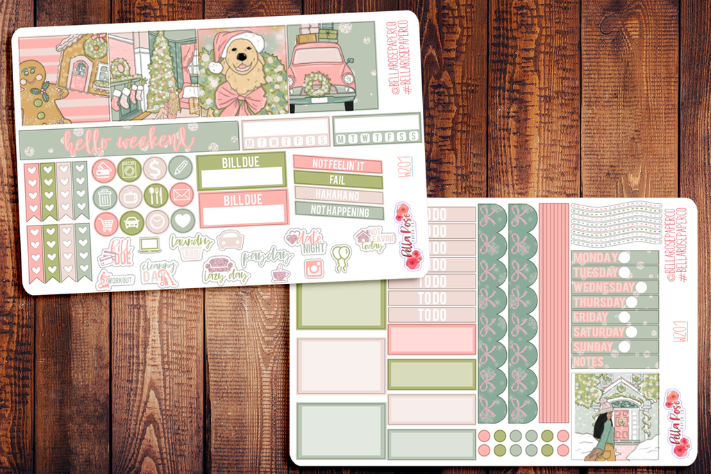 Pastel Holidays Mini Happy Planner Sticker Kit W201