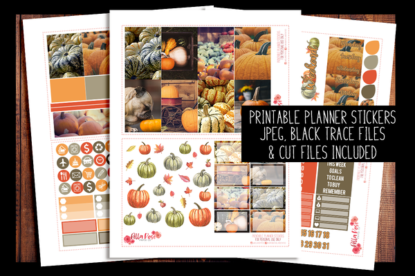 Pumpkin Photography Happy Planner Kit | PRINTABLE PLANNER STICKERS