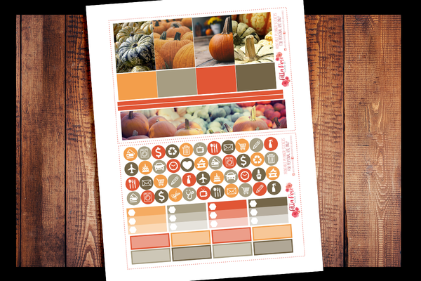 Pumpkin Photography Happy Planner Kit | PRINTABLE PLANNER STICKERS