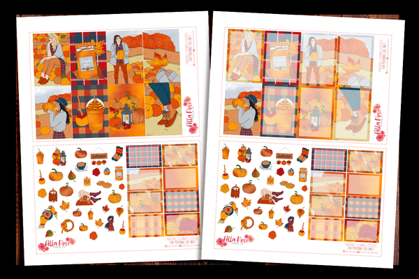 Pumpkin Picking Happy Planner Kit | PRINTABLE PLANNER STICKERS