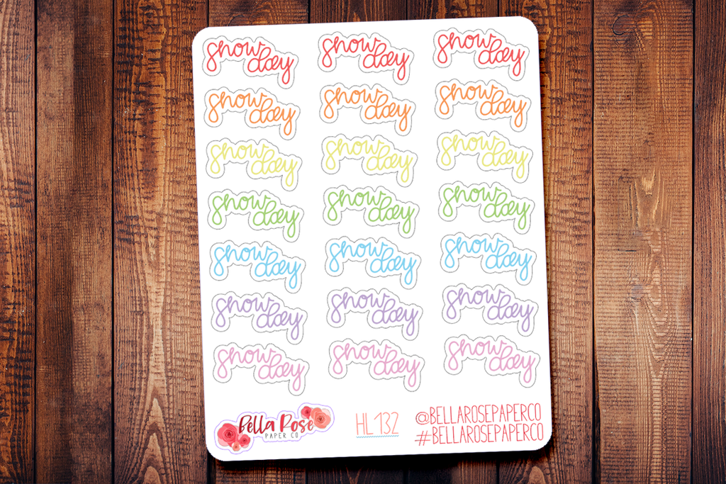 Snow Day Hand Lettering Planner Stickers HL132