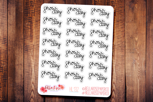 Snow Day Hand Lettering Planner Stickers HL132