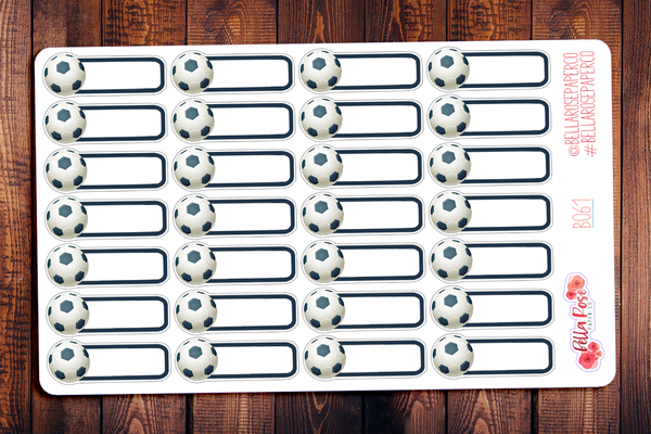Soccer Game Planner Stickers B061