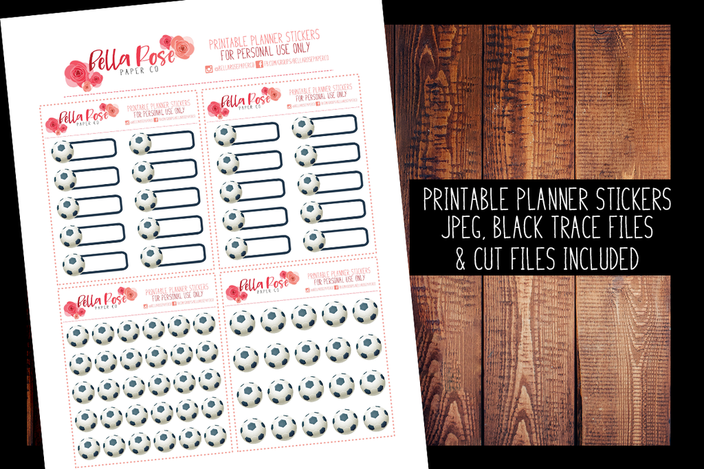 Soccer Planner Stickers | PRINTABLE PLANNER STICKERS
