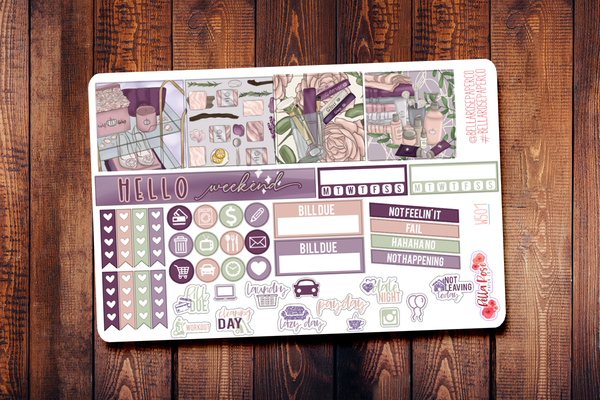 Spa Day Mini Happy Planner Sticker Kit W501