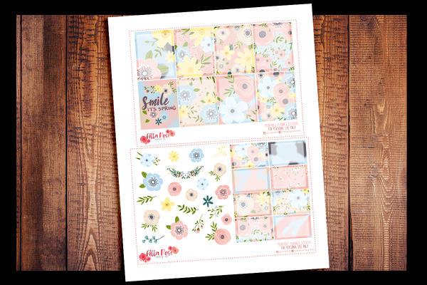 Spring Florals Planner Kit | PRINTABLE PLANNER STICKERS
